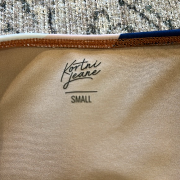 Kortni Jeane Four Stripe Ruffle High-Waisted Bikini Bottom - Picture 2 of 2